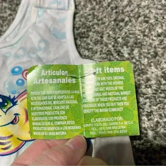 NWT Girls Tank Top, Open Back, Cozumel Mexico 3T/4T- See Note - Picture 4 of 10